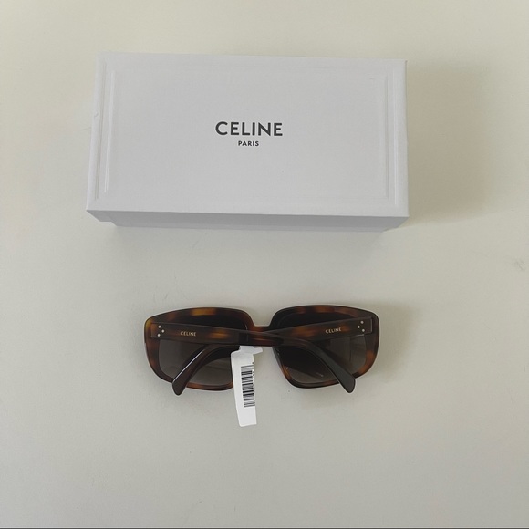 New Celine 60mm Square / Rectangle Sunglasses Comes With Case, Box & Cloth - Picture 12 of 15